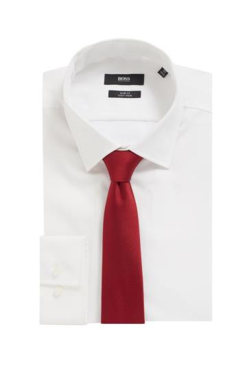 Krawaty BOSS Italian Made Głęboka Czerwone Męskie (Pl05450)